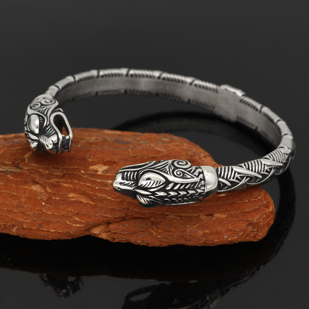 Bracelet viking loyauté dragon scandinave