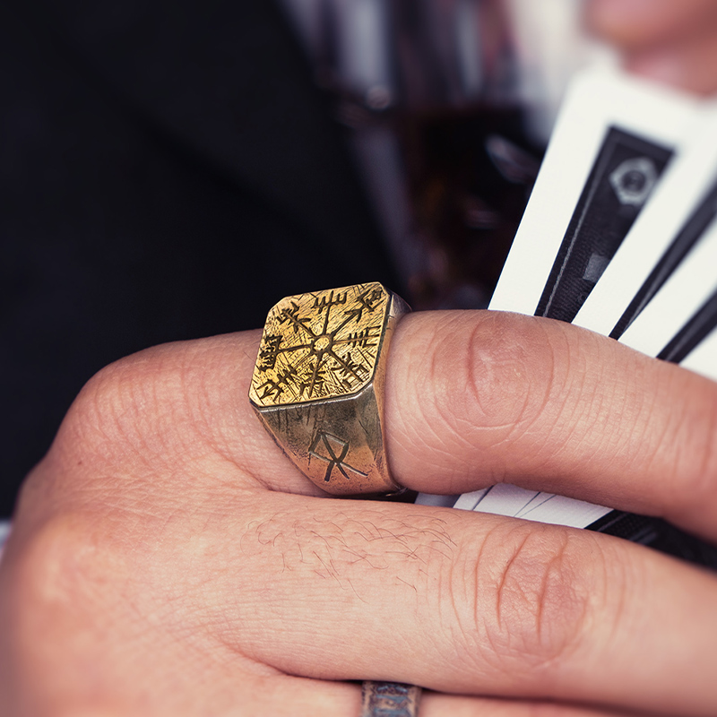 Bague viking Boussole Nordique — vue 3