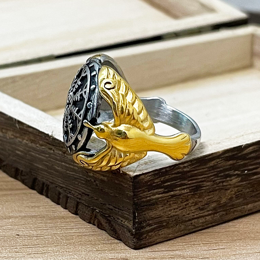 Bague viking Corbeaux Gardiens du Vegvisir — vue 3