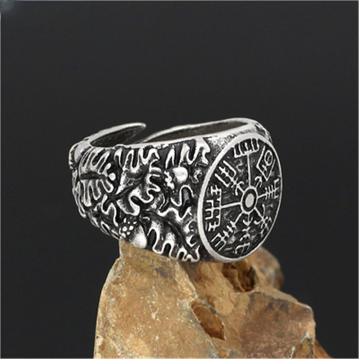 Bague Viking Vegvisir amulette — vue 2