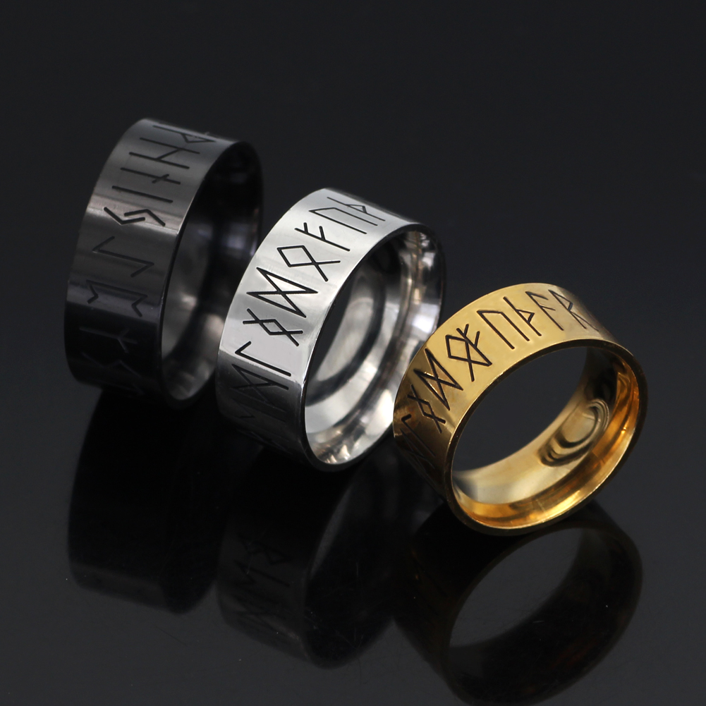 Bague Viking ancestrale doré — vue 3
