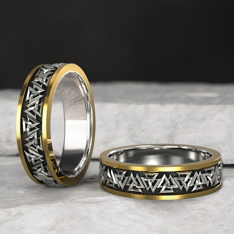 Bague Viking nordique en argent — vue 2