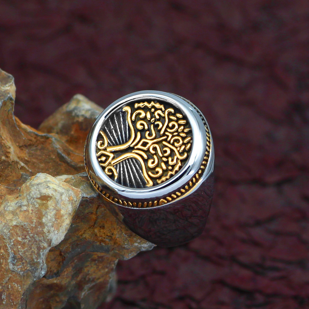 Bague Viking Yggdrasi Arbre de Vie — vue 3