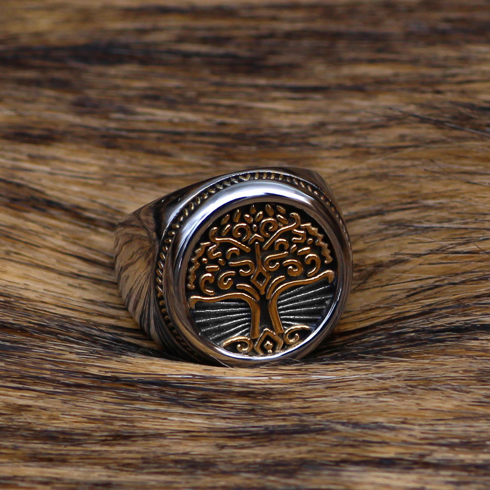 Bague Viking Yggdrasi Arbre de Vie — vue 2