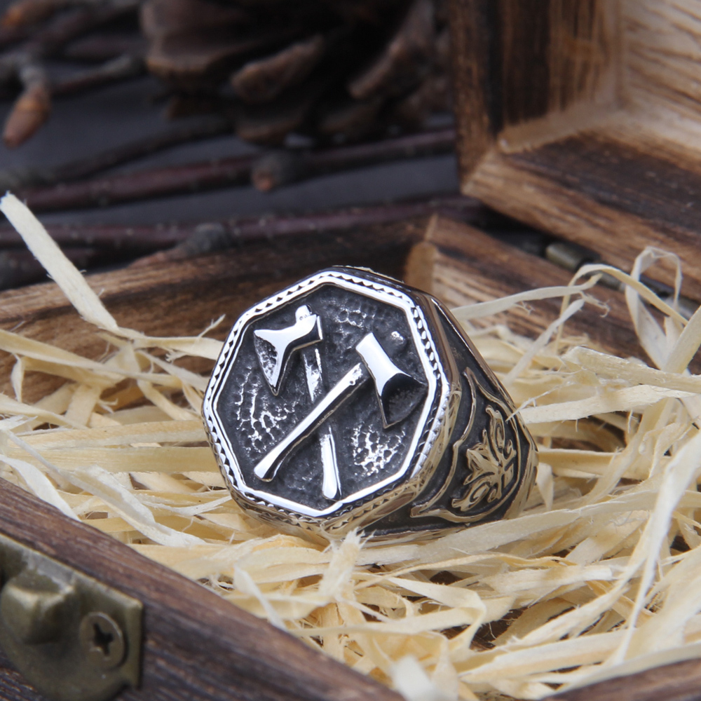 Bague viking hache — vue 2