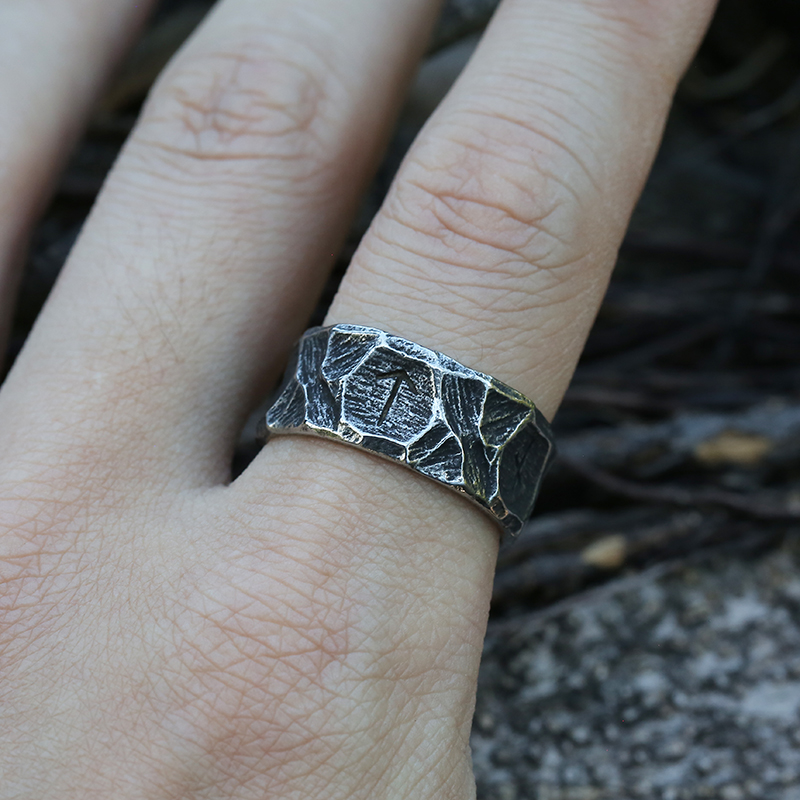 Bague viking rune Destinée héroïque — vue 3