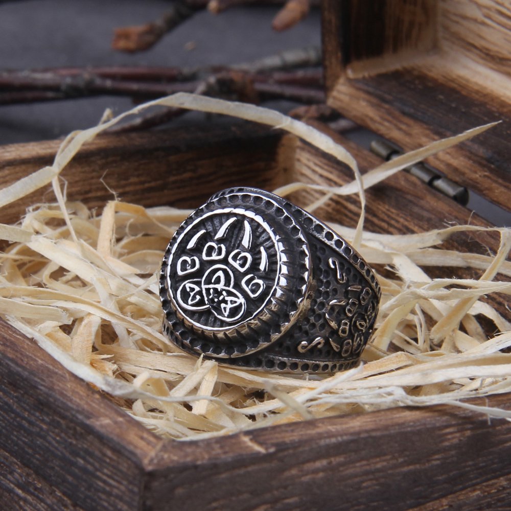 Bague viking Berserker argenté