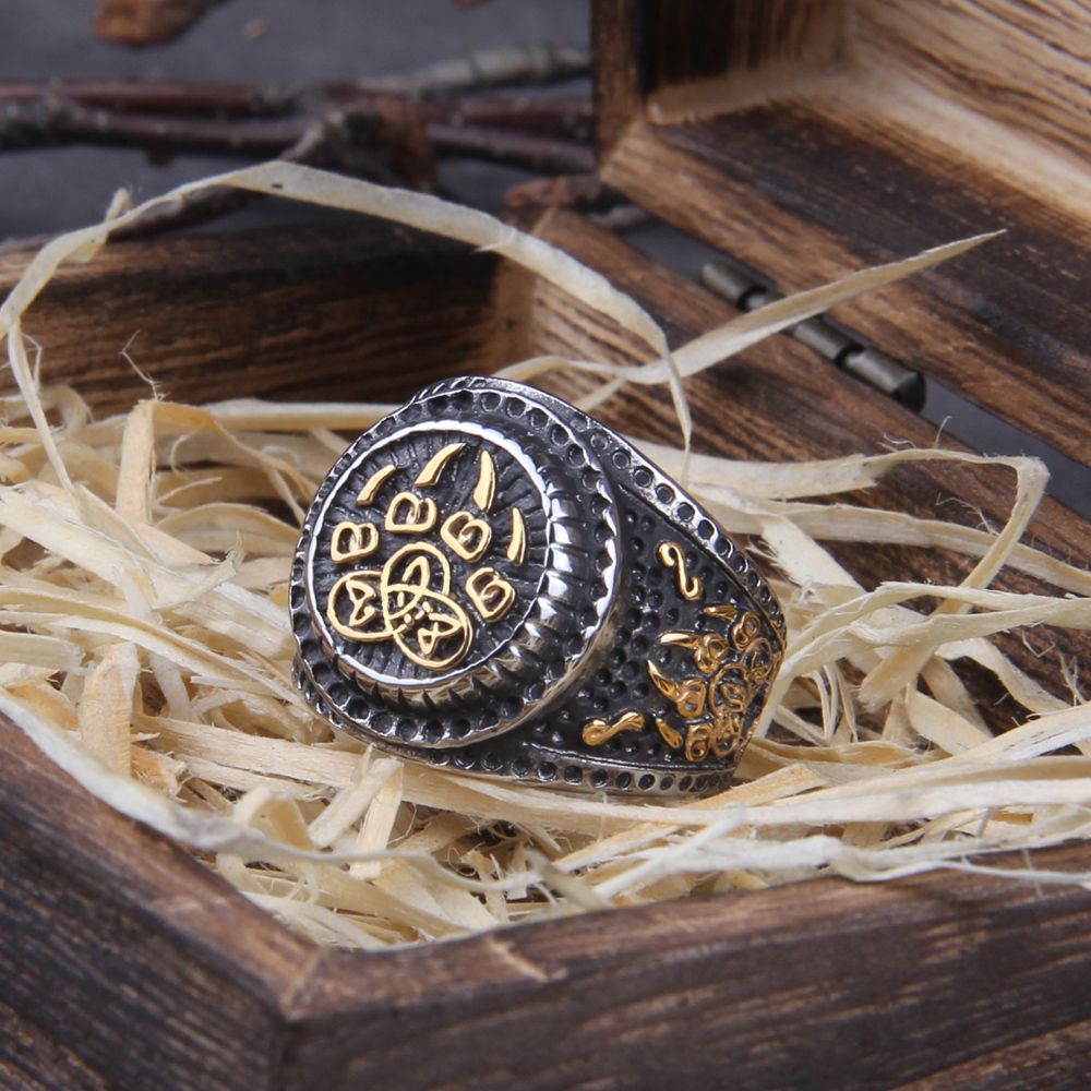 Bague viking Berserker doré