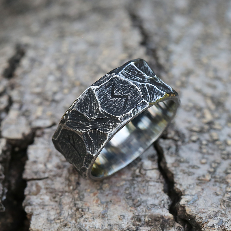 Bague viking rune Destinée héroïque — vue 2