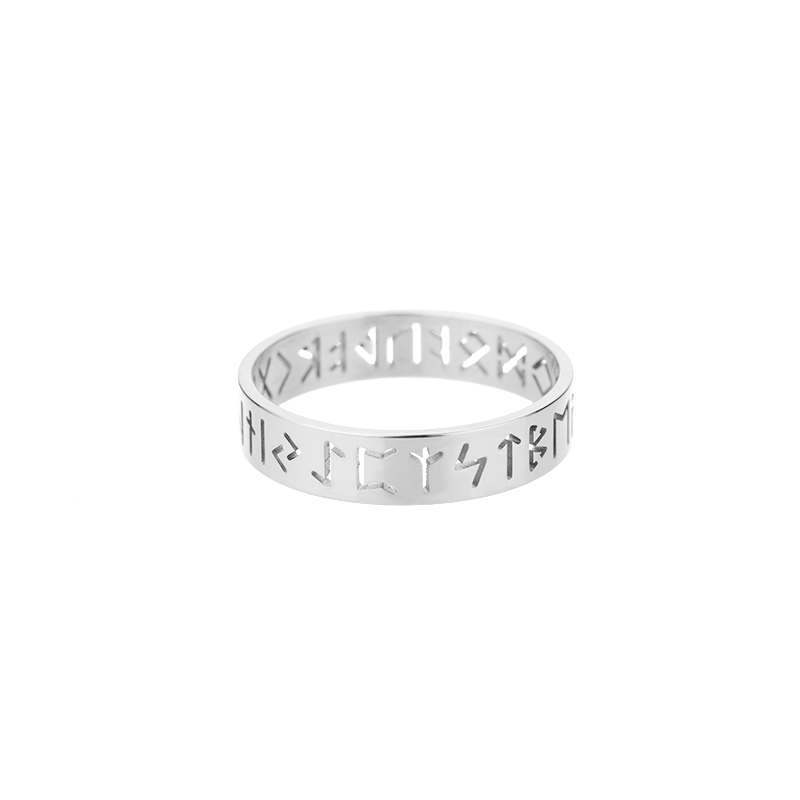 Bague viking Runique de Freya argenté