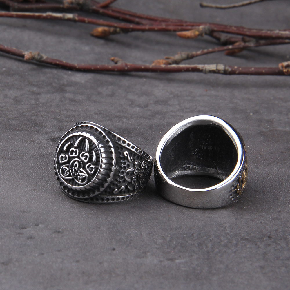 Bague viking Berserker argenté — vue 2