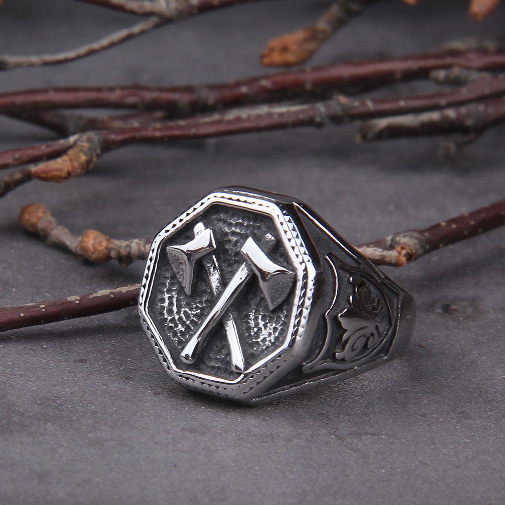 Bague viking hache