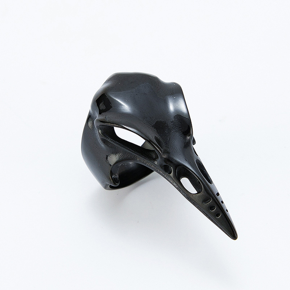 Bague viking l'Omniscience d'Odin noir