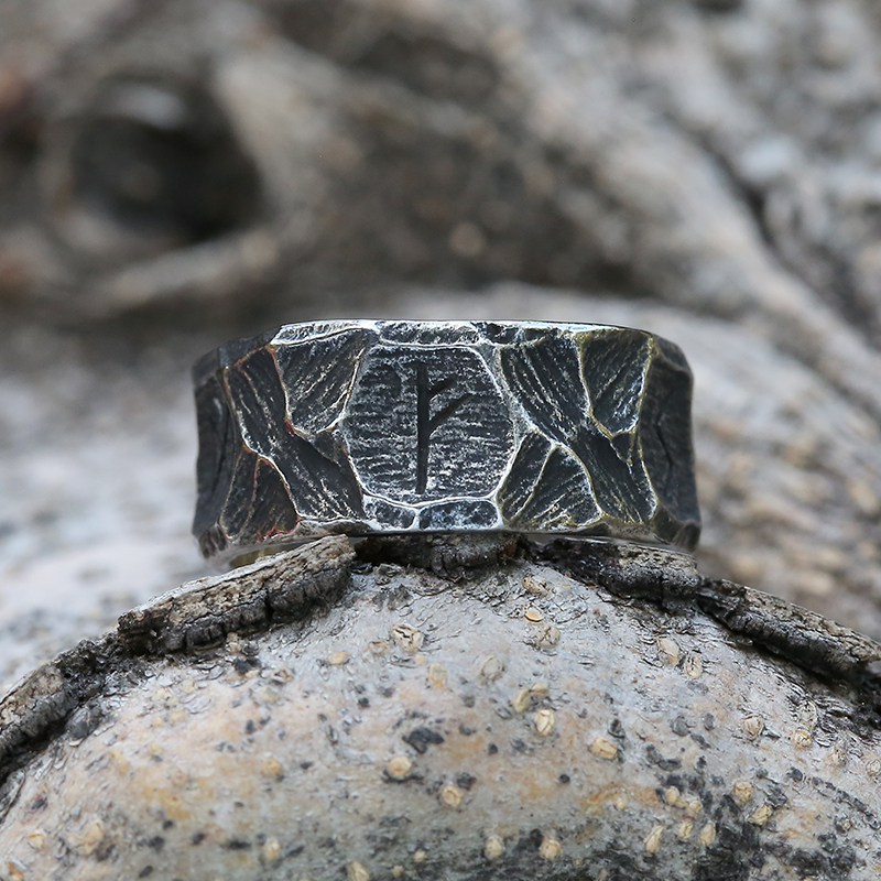 Bague viking rune Destinée héroïque