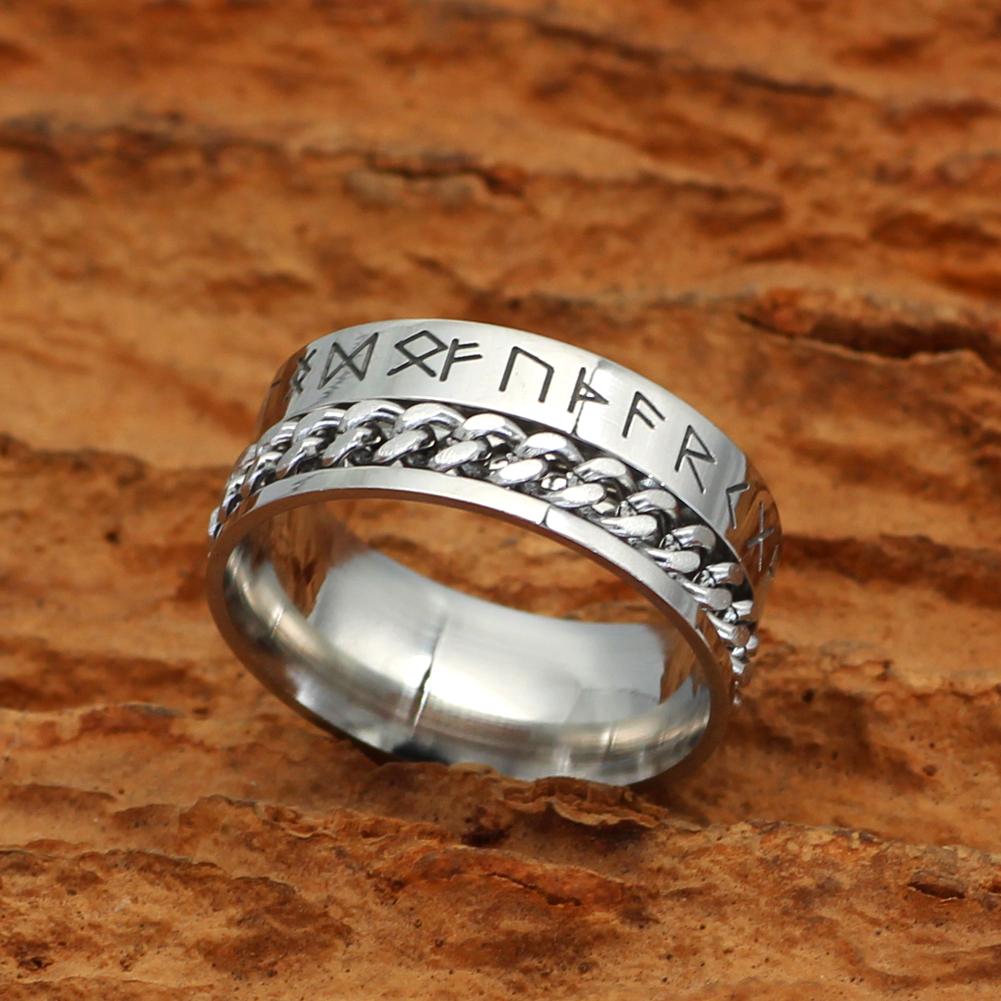 Bague viking tressé argenté