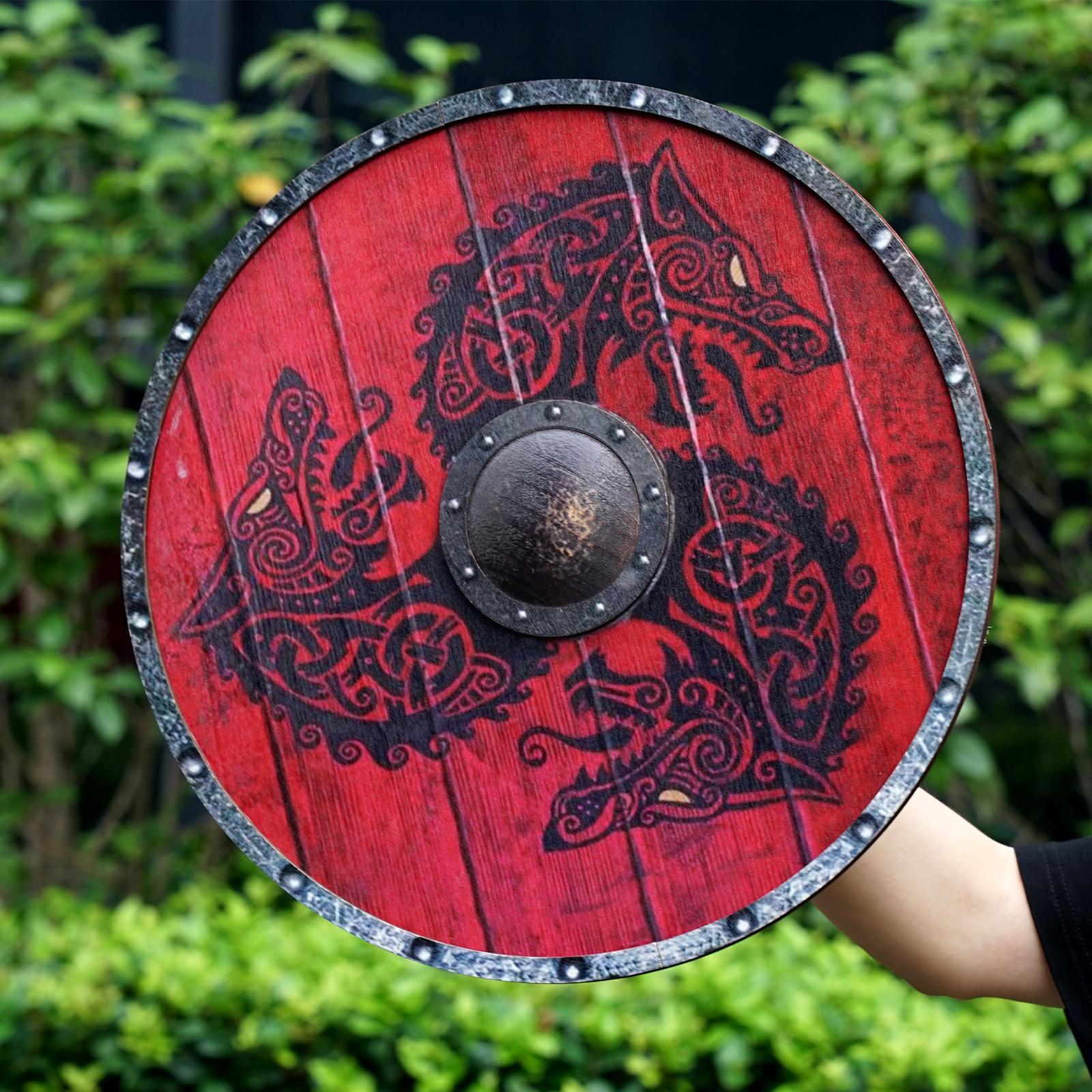 Bouclier Viking de Fenrir rouge — vue 2