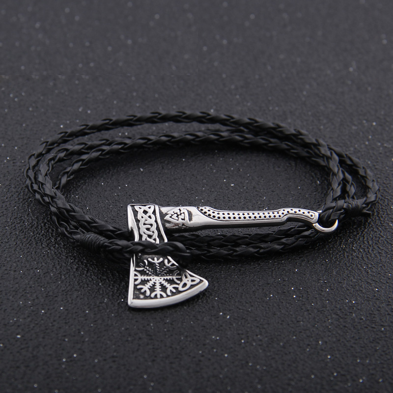 Bracelet Viking Hache Vagabond argenté