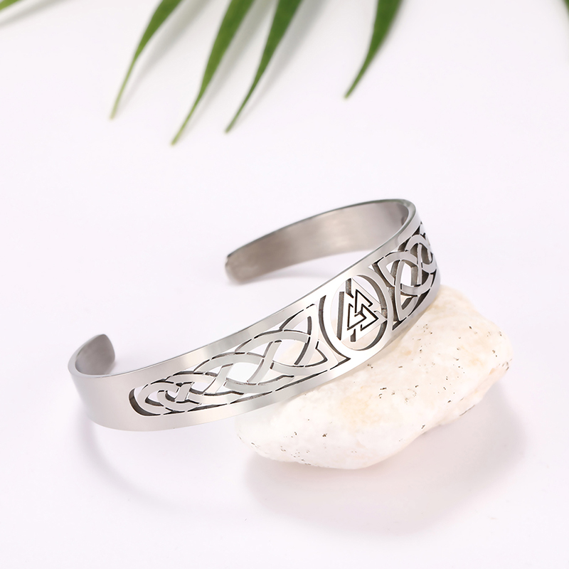 Bracelet Viking Valknut ajustable — vue 3