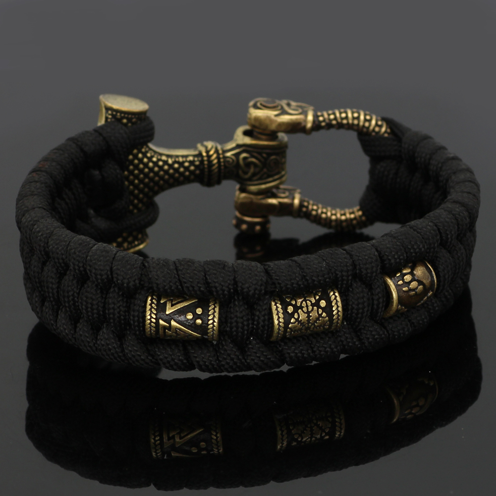 Bracelet viking Rune Mjolnir Scandinave — vue 2