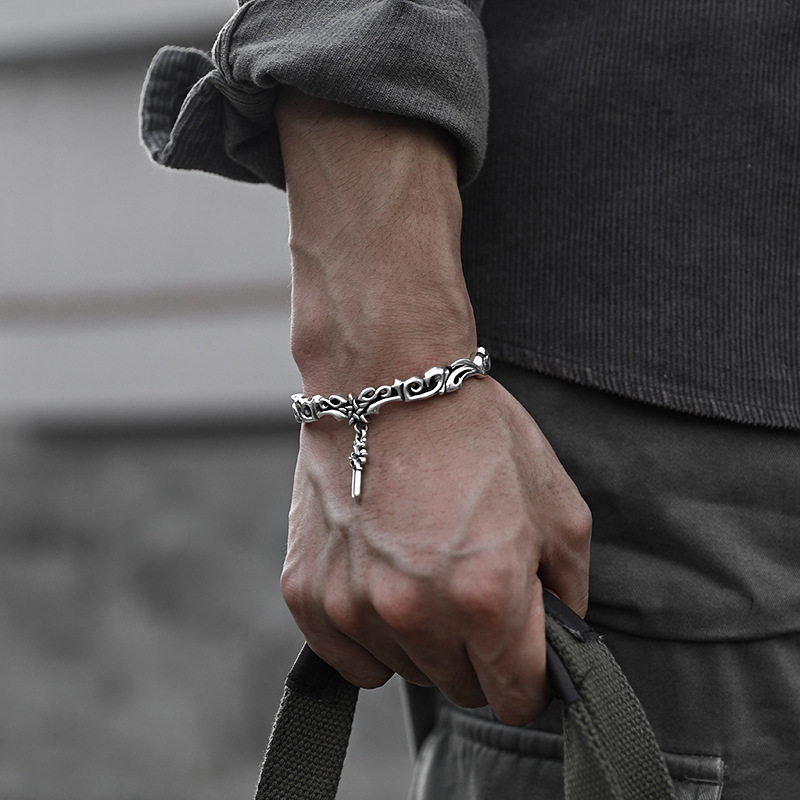 Bracelet viking argenté
