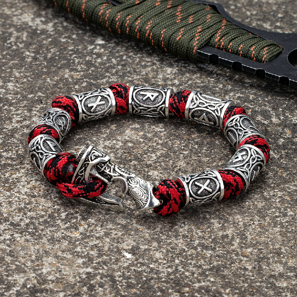 Bracelet viking nœuds nordiques camouflé