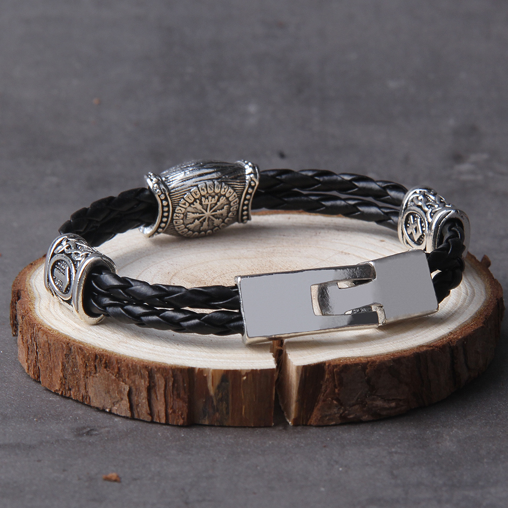 Bracelet viking runique Vegvisir — vue 3