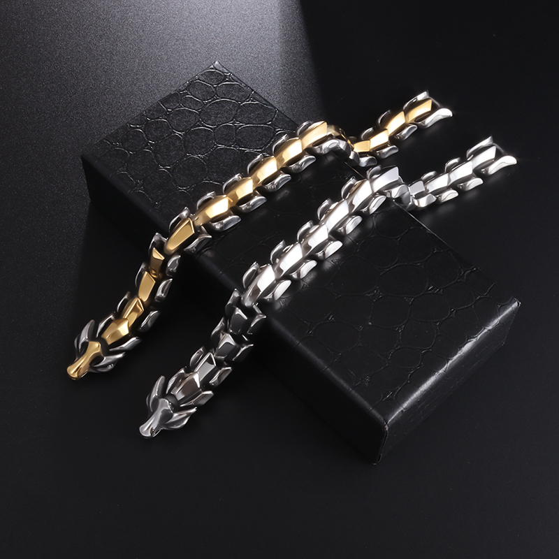Bracelet viking serpent Jörmungand argenté — vue 2