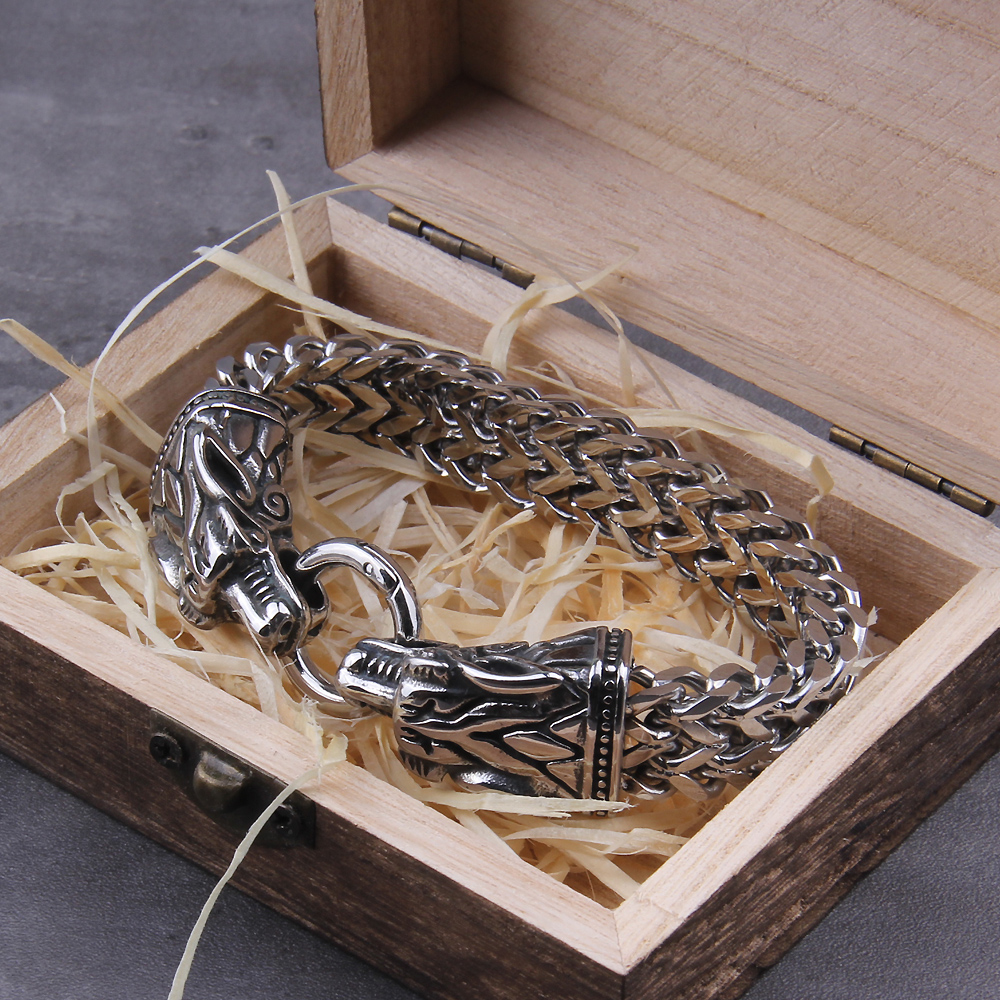Bracelet viking Tête de dragon