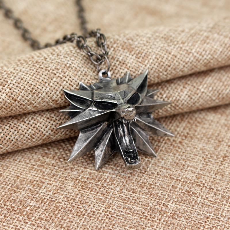 Collier viking tête de loup
