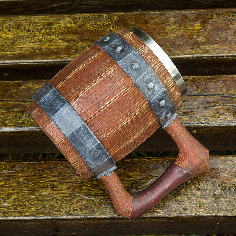 Chope Viking barrique en bois — vue 2