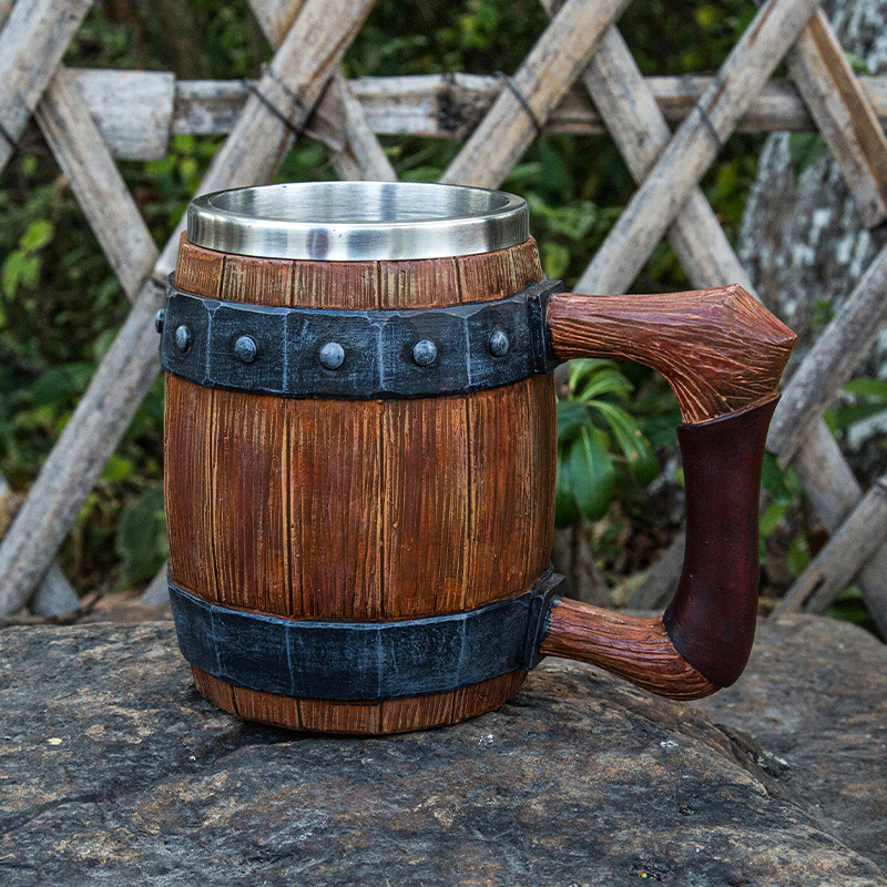 Chope Viking barrique en bois — vue 3