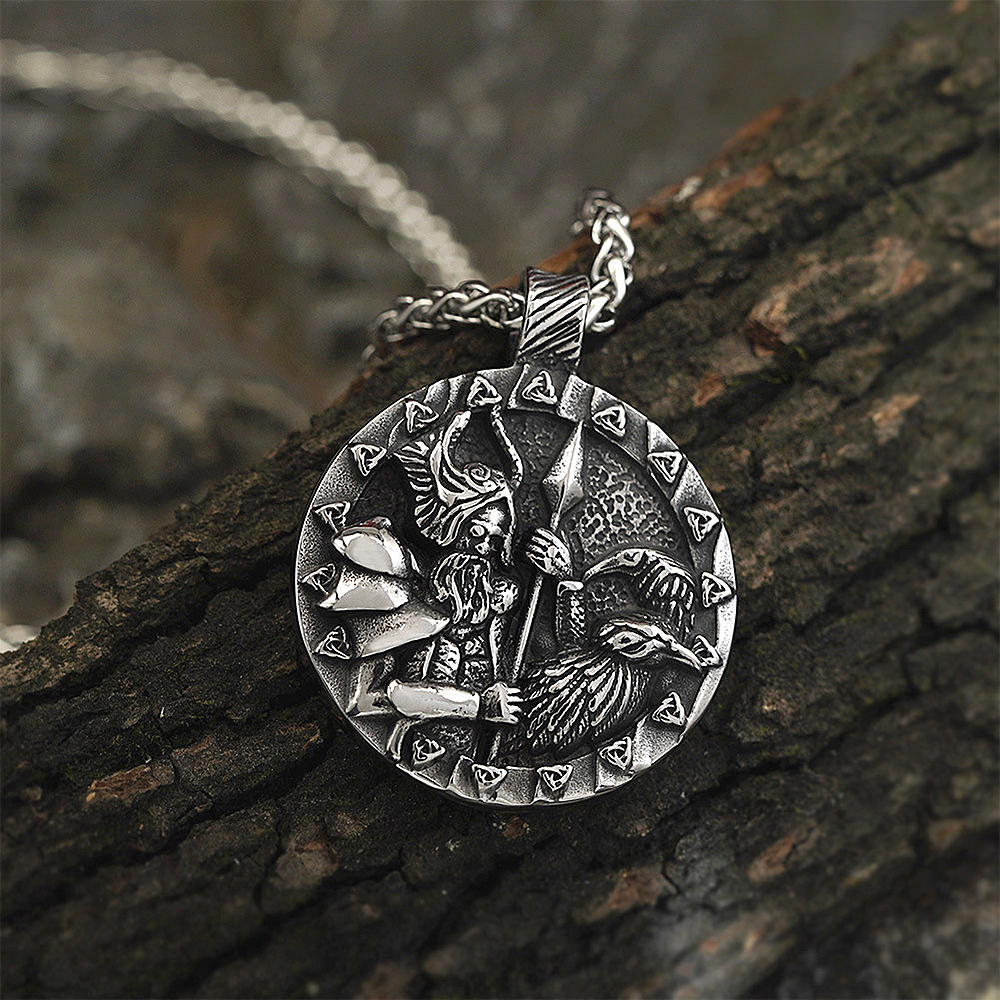 Collier Viking Odin et les corbeaux — vue 2