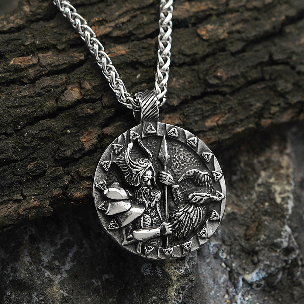 Collier Viking Odin et les corbeaux