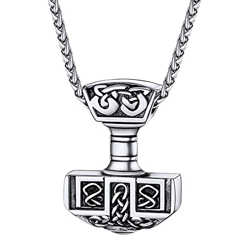 Collier Viking Marteau de Thor argenté — vue 3