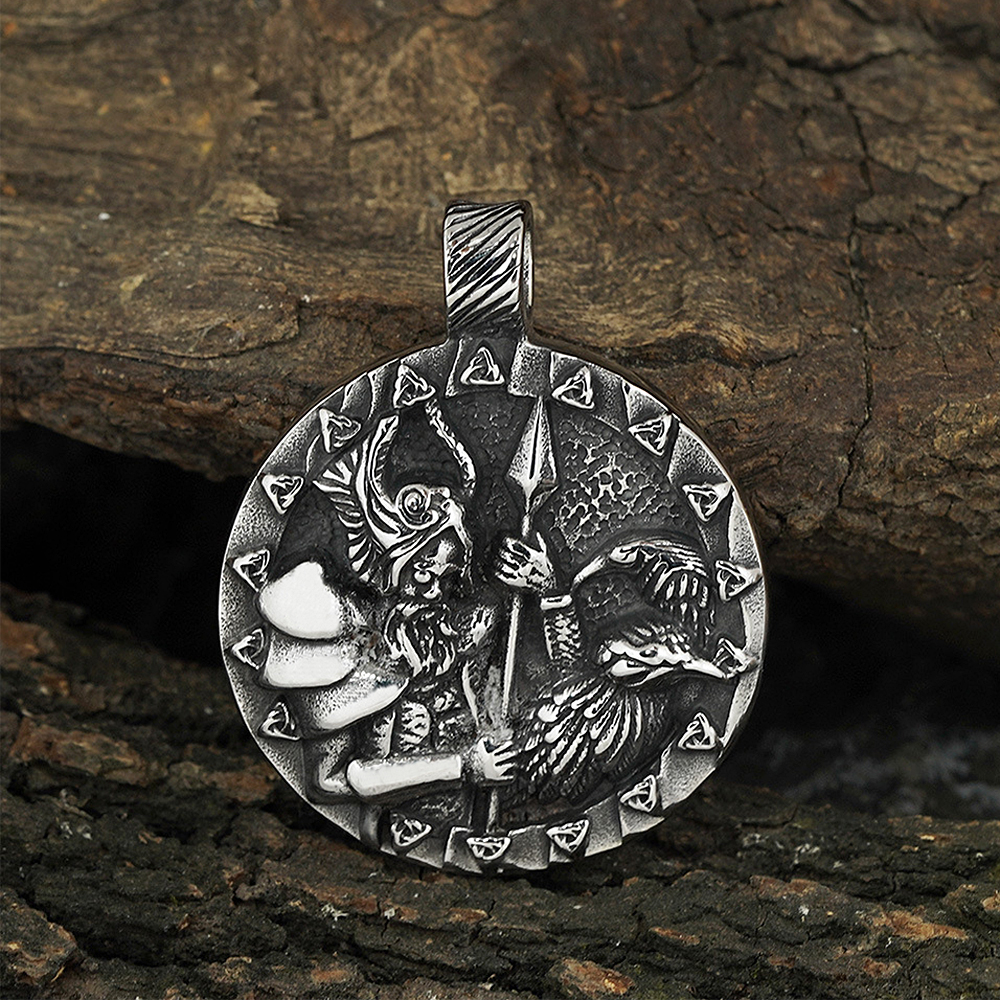 Collier Viking Odin et les corbeaux — vue 3