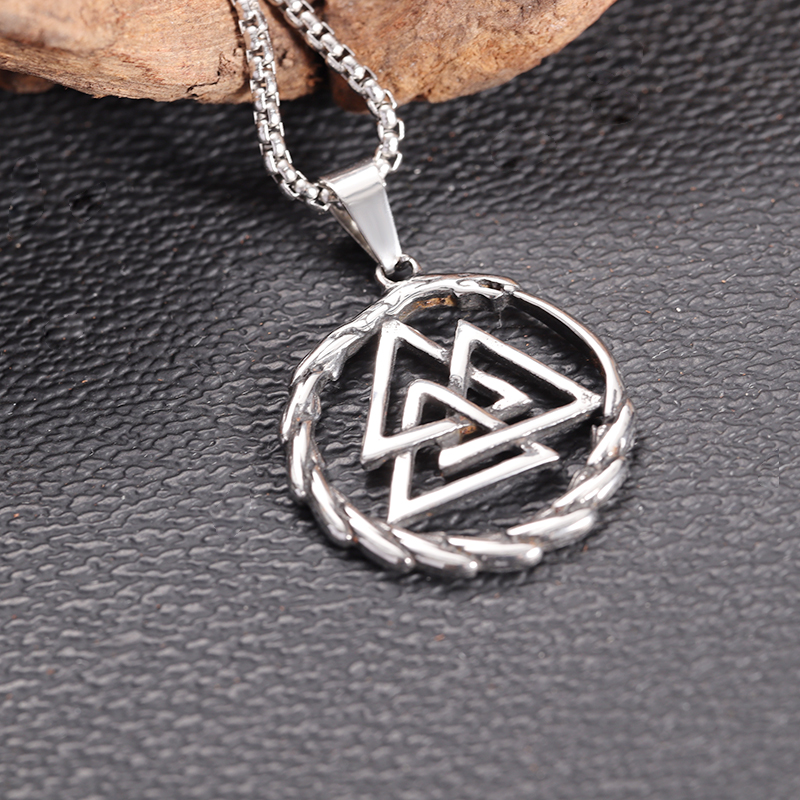 Collier viking Valknut avec dragon gardien des âmes — vue 2