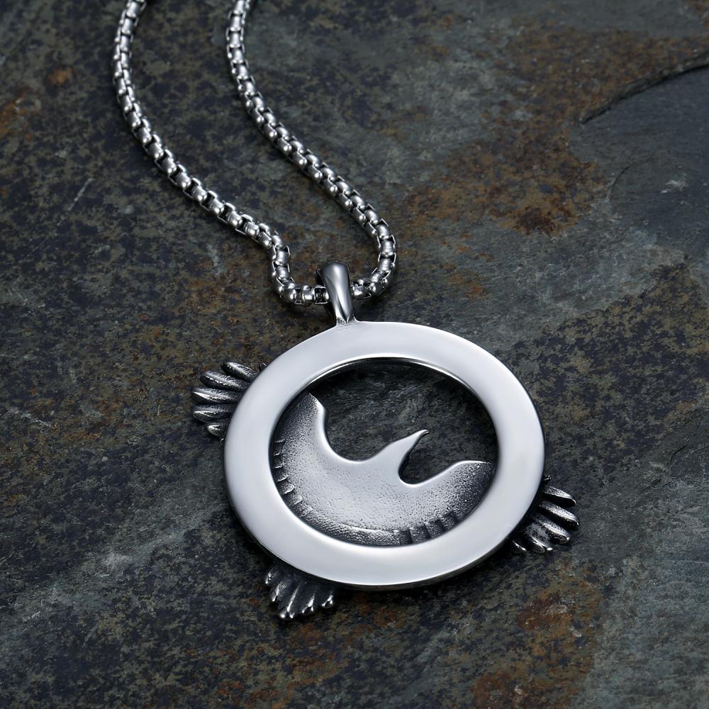 Collier viking aigle volant doré — vue 3