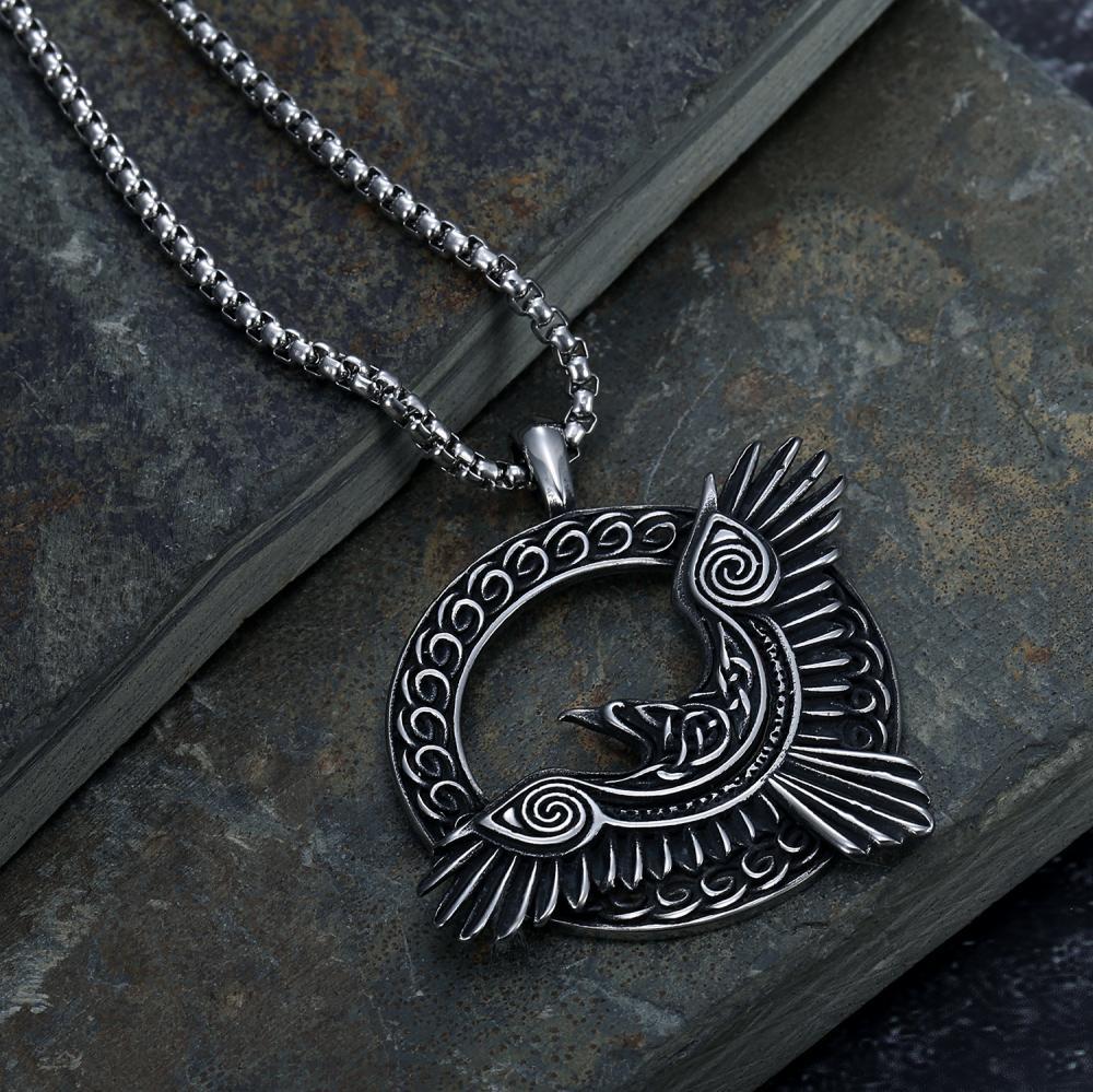 Collier viking aigle volant doré — vue 2