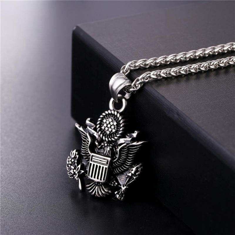 Collier viking de Gloire en acier inoxydable argenté — vue 2