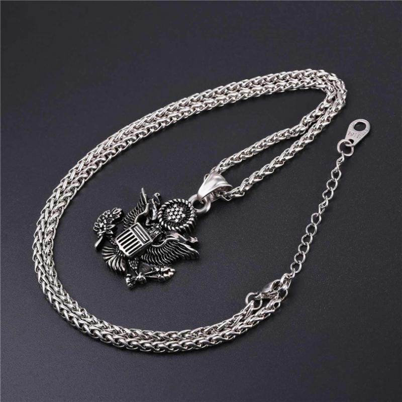 Collier viking de Gloire en acier inoxydable argenté