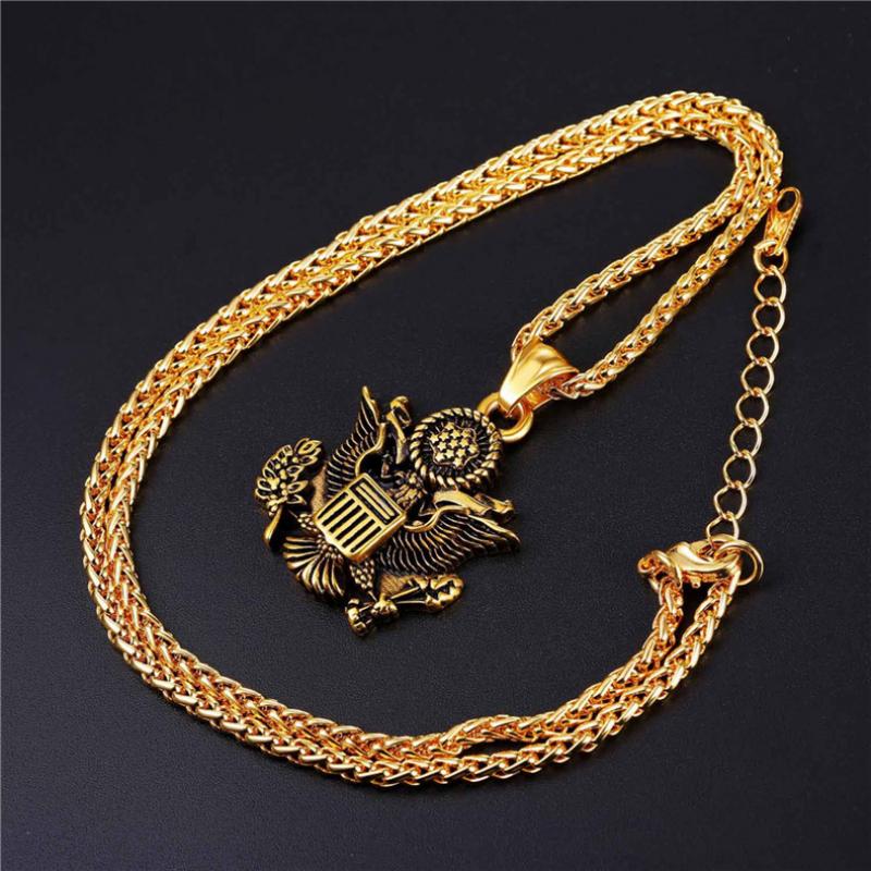 Collier viking de Gloire en acier inoxydable doré