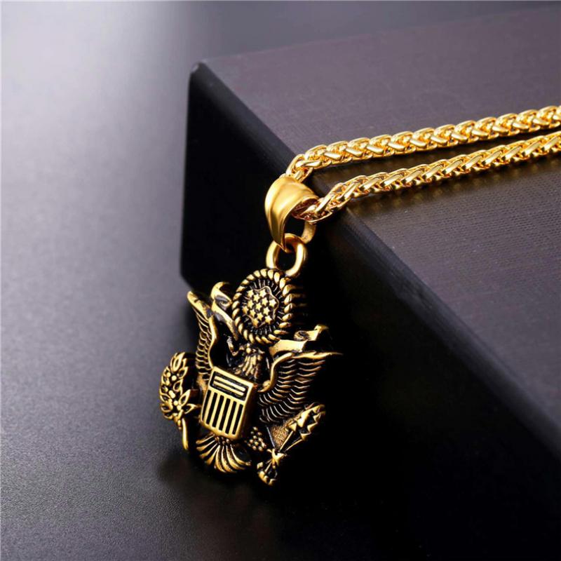 Collier viking de Gloire en acier inoxydable doré — vue 3