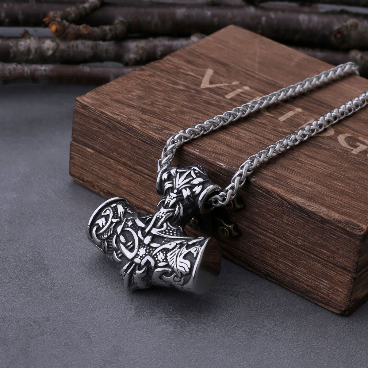 Collier viking marteau de Thor