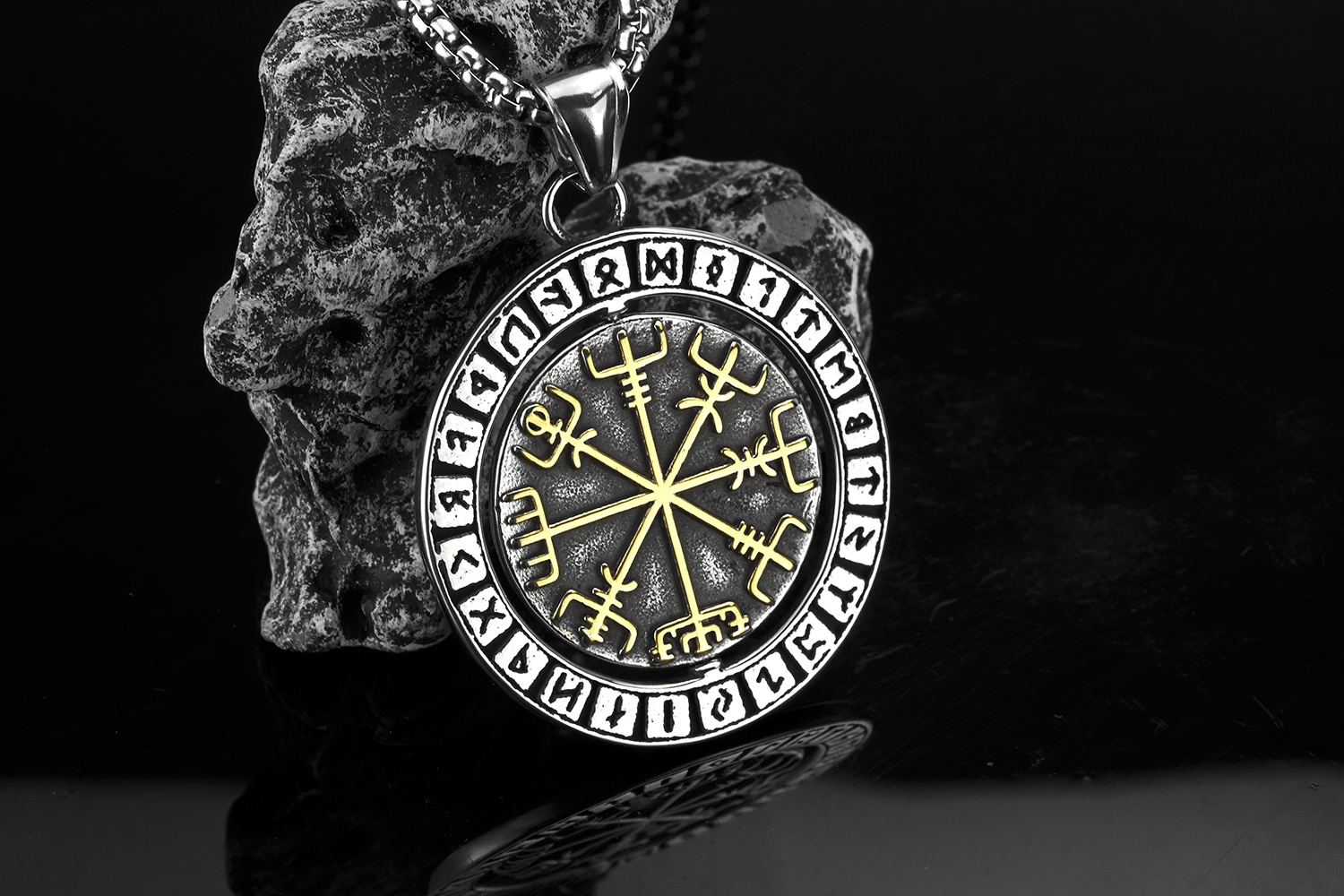 Collier viking nordique en acier inoxydable