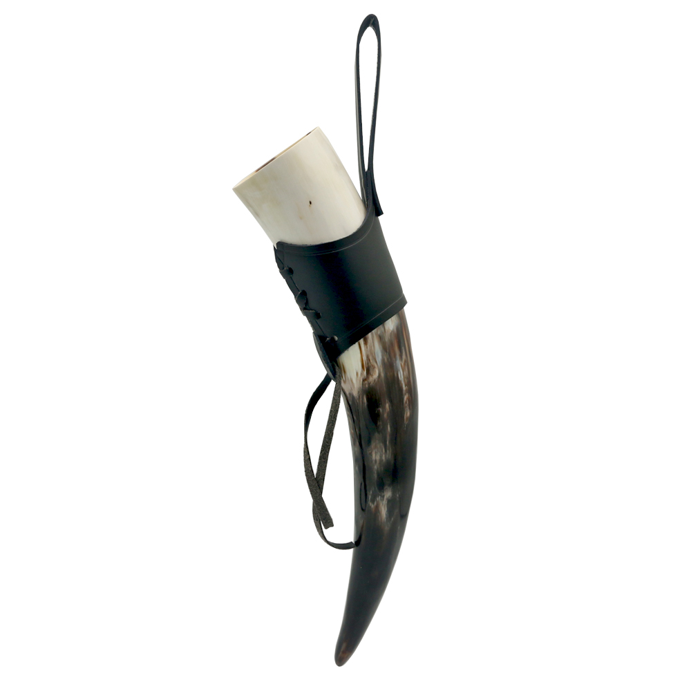 Corne viking à boire marron noir