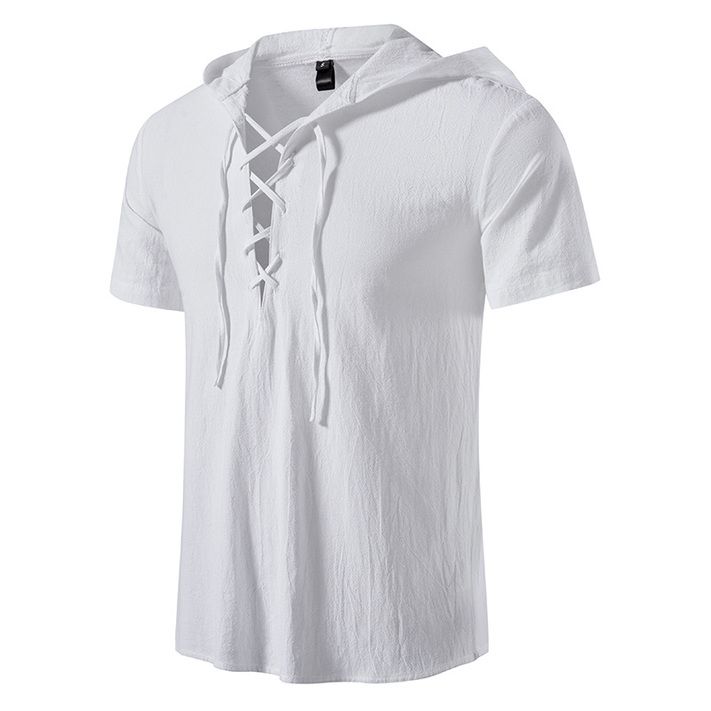 Déguisement viking chemise a capuche blanche