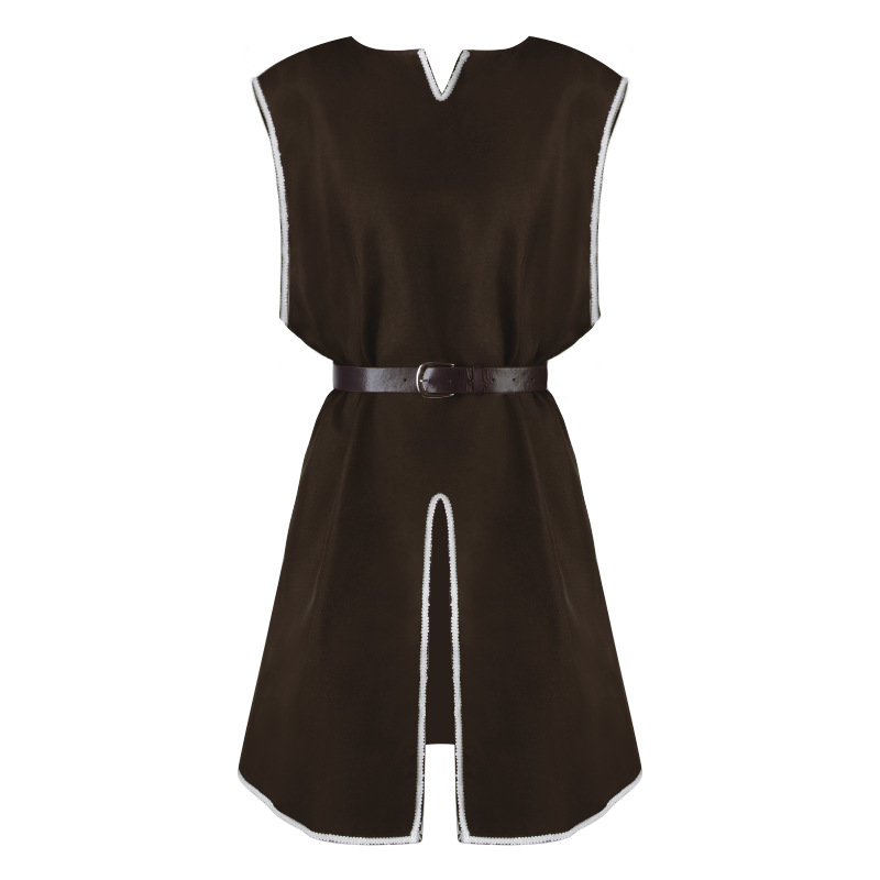 Déguisement viking chemise de chevalier marron