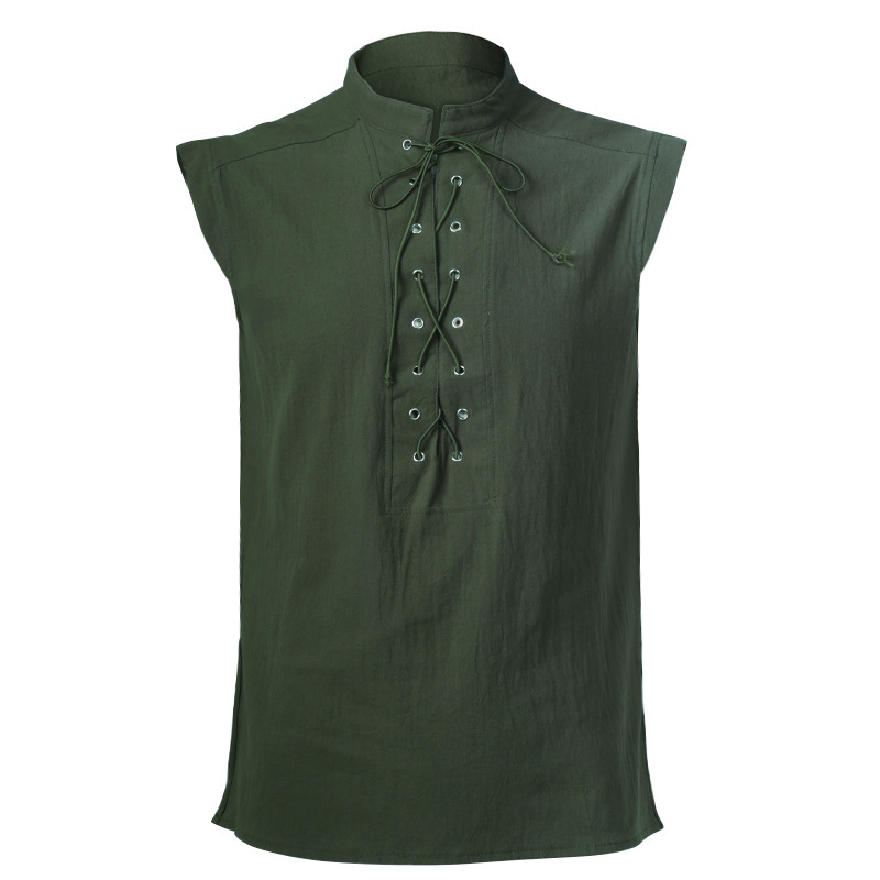 Déguisement viking chemise sans manches kaki