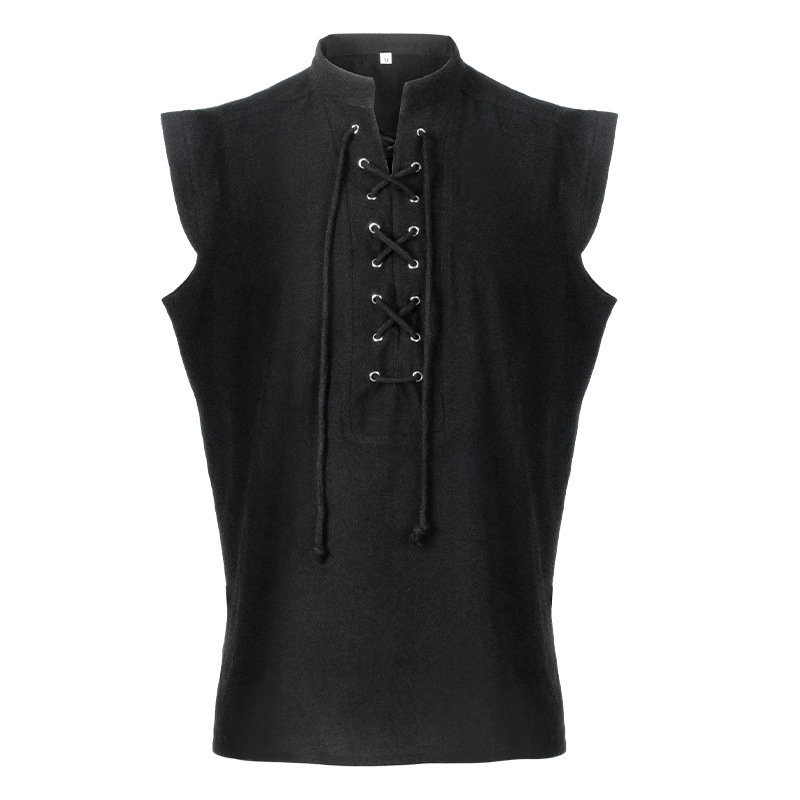 Déguisement viking chemise sans manches noir