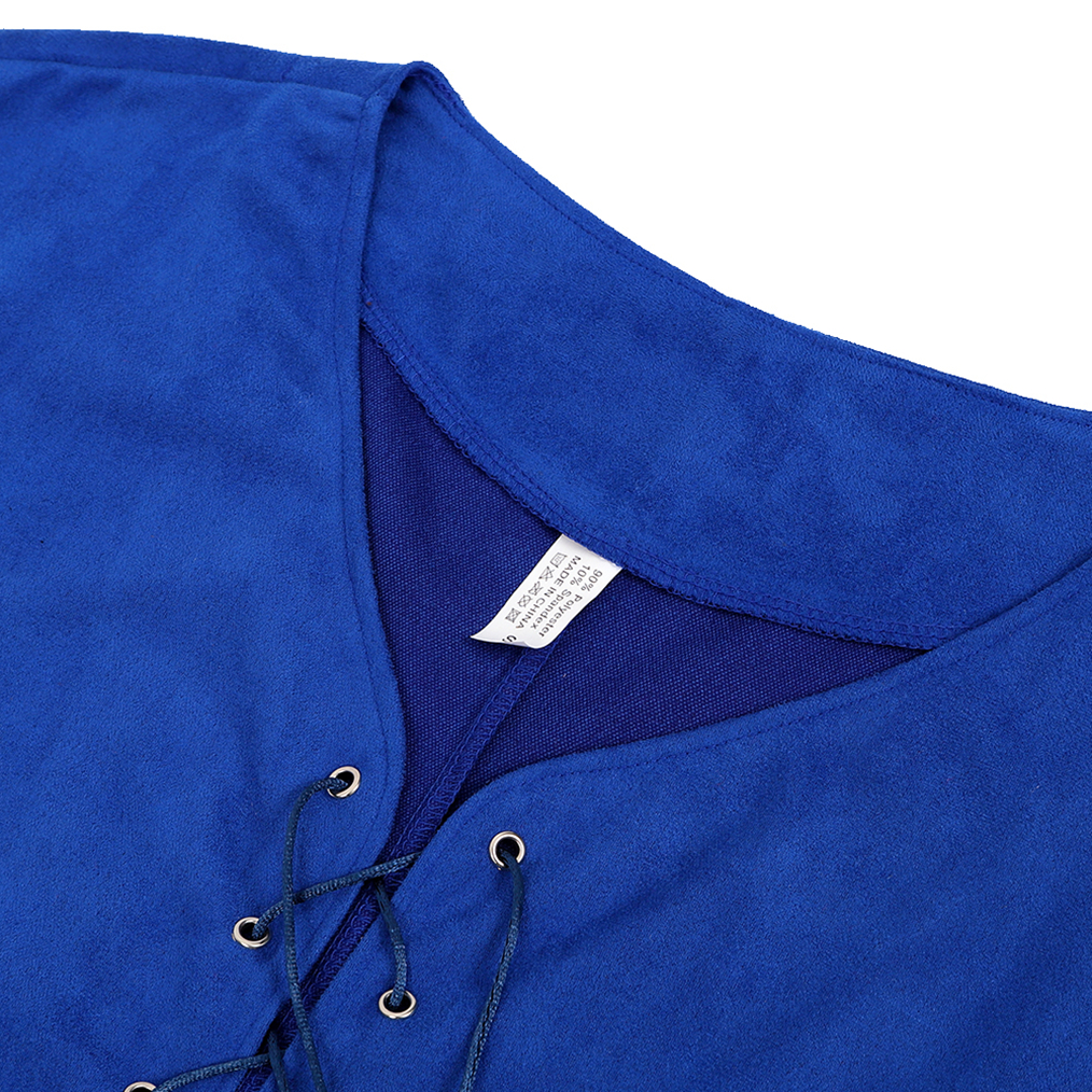 Déguisement viking gilet de Pirate bleu — vue 2